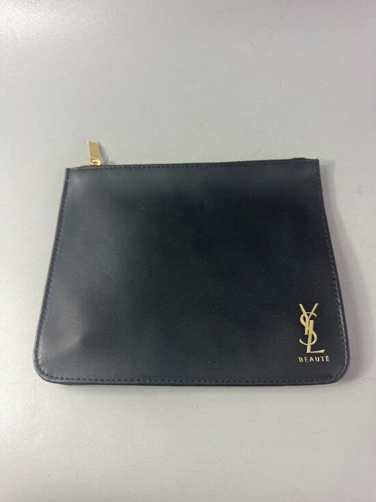 Yves Saint Laurent Handbags - New Yves Saint Laurent (YSL) Beaute Black Clutch/Pouch with Gold Detailing